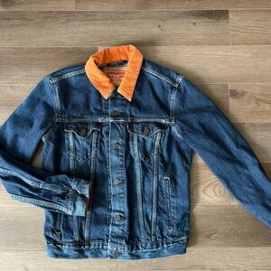 Levi's Denim Jacket with Orange Collar